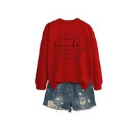 Feeling Kinda Idgaf Ish Comfortable Women's Long Sleeve Top, Graphic Print Crewneck Sweatshirt, Loose Fit Pullover for Gifting and Casual Style in Many Colors