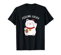 Feeling Lucky, gato de la suerte, gato chino de la suerte Camiseta
