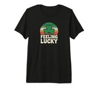 Feeling Lucky Retro Casino Humor St Patricks Day Vibes Camiseta Premium