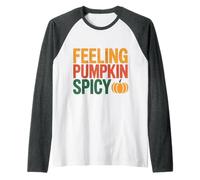 Feeling Pumpkin Spicy Autumn Mood Aesthetic Cozy - Camiseta Manga Raglan