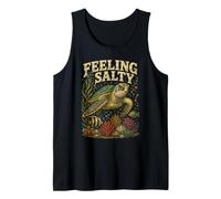 Feeling Salty Sea Turtle Marine Life and Ocean Lovers Camiseta sin Mangas