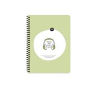 Feeling Things - Cuaderno de calcomanías con espiral a cuadros I Want to Rest (16.5 x 22.5 pulgadas)