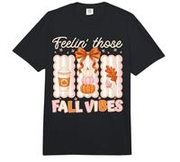 Feeling Those Fall Vibes, Linda Temporada de Acción de Gracias y Otoño Comfort Colors Adult Heavyweight T-Shirt