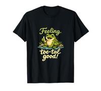 Feeling Toe-Tal Good Sapo Juego de Palabras Lindo gráfico de Vida Silvestre Camiseta