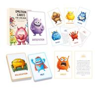 Feelings Cards, Realistic Emotion, Compact Emotional Expression Deck Boredom Relief Stress Get to Know, Educational Learning Aid for Boys, Girls, Preschool and Children