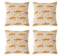 feelingyou Acuarela Bowknot Funda de Cojín 40 x 40 cm Corbata Amarilla Linda Mano Dibujo Tirar Funda de Cojín para Niños Abstracto Polka Dot Estampado Fundas de Cojín Sofá