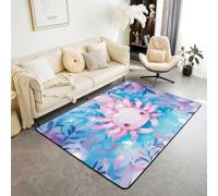 feelingyou Alfombra de salón para niños y niñas, 100 x 150 cm, para niños, adolescentes, niños, animales kawaii, dibujos animados, salamandra, decoración del hogar