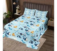 feelingyou Colorido Jellyfish Edredón Tamaño L Ocean Coral Sea Star Caballito de Mar Concha Cangrejo Patrón Ropa de Cama para Adultos Adolescentes Lindos Dibujos Animados Océano Animales Coverlet