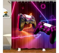 feelingyou Cortina de baño de búho de dibujos animados, cortina de ducha negra con taza de café, lindo animal estampado de pájaro microfibra tejido impermeable con ganchos para stands bañeras bañeras