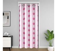 feelingyou Cortina de lunares rosas,Cortina simple de lunares para puerta de clost,Impresión de círculos geométricos niñas 30% -50% apagón cortinas para la privacidad del dormitorio,150x203cm
