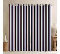 feelingyou Cortinas de ventana a rayas coloridas 2 paneles tamaño XXL negro azul rosa verde púrpura líneas cortinas de ventana para niños abstracto estilo simple decoración cortinas para la sala de