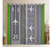 feelingyou Cortinas para ventana de avión bloquean entre un 30% y un 50 % de luz, tratamientos para ventanas de cocina de aeropuerto, 66 pulgadas de ancho x 72 pulgadas de largo, cortinas de