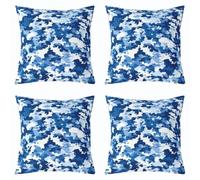 feelingyou Funda de cojín de camuflaje 40 x 40 cm azul Camo Pixel estilo arrojar funda de almohada para niños arte abstracto cojines de sofá fundas