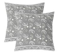 feelingyou Juego de fundas de cojín de 2,55 x 55 cm, diseño bohemio, exótico, clásico, floral, para niñas, flores, espiral, patrón de remolino, funda de cojín