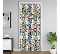 feelingyou Linda flor margarita puerta cortina 86 x 203 cm bastante hermosa acuarela plantas flores cortinas de puerta para exterior rústico estilo granja cortinas para dormitorio