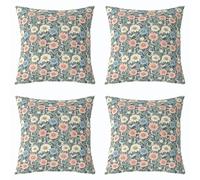 feelingyou Linda margarita flor funda de cojín 40 x 40 cm bonita hermosa acuarela plantas de flores lanzar funda de almohada para niños rústica estilo granja sofá fundas
