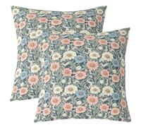 feelingyou Linda margarita flor lanzar fundas de almohada conjunto de 2,55 x 55 cm bonita acuarela plantas flores funda de cojín para niñas rústica casa de campo estilo funda de almohada