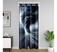 feelingyou Tornado - Cortina para puerta (150 x 203 cm), diseño de desastre natural