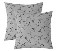 feelingyou Western Cowboy Kids Lanzar Cojín Cubierta, Cráneo de Vaca Rústico Granja Doble Caras, Tribal Étnico Boho Exótico, Gris Cama Sofá Funda de Cojín, 2 Paquete 50 x 50 cm