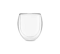 Feelino 1x Taza Te de Vidrio, 1x Juego de Taza Infusión de Té de 400ml, Tazas de Te Cristal Térmico de Doble Pared, Taza para Té con Efecto Flotante, Vaso Apto para Lavavajillas, Flor de Té Blanco
