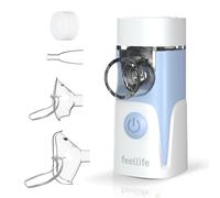 FEELLIFE Nebulizador Portatil para bebe y adultos Maquina De Aerosoles Inhalador, Para El Tratamiento De Tos, Asma, Enfermedades Respiratorias-Azul