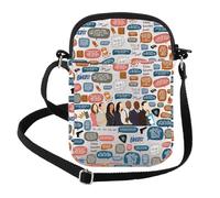 FEELMEM 99 - Bolsa cruzada para televisión con cita de programa de televisión, regalo para fanáticos de programas de televisión, regalo de la policía 99, regalo de Corgi, beige, size