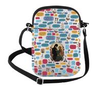 FEELMEM Bolsa cruzada con citas de princesa, bolsa de película Mawage, bolsa de película de los años 80, mercancía de la película de televisión, regalo para amantes del programa, beige, size