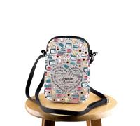 FEELMEM Bolsa cruzada para secretaria administrativa, regalo de agradecimiento para personal de oficina, beige, size