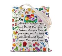 FEELMEM Bolsa de mano con diseño de flores del país de las maravillas, regalo de cuento de dibujos animados, inspirado en princesa, bolsa de hombro con flores silvestres, regalo, beige, 1