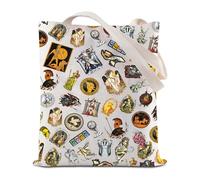 FEELMEM Bolsa de mano de diosa griega para amantes de los libros, mitología griega, bolsa de compras, regalos de fiesta de mitología griega, beige, 1