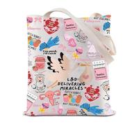 FEELMEM Bolsa de mano de obra y parto para enfermeras de obstetricia Nicu, regalo de agradecimiento, beige, 1