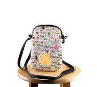FEELMEM Bolso cruzado de princesa Blancanieves con cremallera, diseño de cuentos de hadas blanco nieve, regalo para amantes de películas de dibujos animados, beige, Talla única
