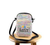 FEELMEM Bolsos cruzados para amantes del teatro, teatro, actriz, regalos inspiradores para profesores de teatro, regalos inspiradores, beige, size