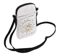 FEELMEM Circle of Control - Bolso cruzado inspirado en el texto en inglés "I Can Control", bolsa de salud mental para mujeres, regalos para terapeutas, beige, size