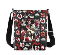 FEELMEM Edward's G-irl Romance - Bolso cruzado con tenedores para amantes de los vampiros de Washington, bolsa de mensajero, regalo para lectores góticos, Black
