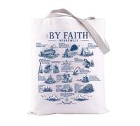 FEELMEM Hebrews 11 Faith - Bolsa de mano, regalo de fe, versículo bíblico cristiano, oración hebrea, bolsa de hombro, regalo religioso (beige)