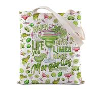 FEELMEM Margarita - Bolsa de mano para amantes de los cócteles, regalo de camarero, bolsa de hombro para amantes de la bebida, regalos de despedida de soltera, beige