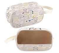 FEELMEM Neceser transparente cristiano español, regalo religioso, inspirador, escrituras, recuerdos de la Biblia, regalos de fe en español, versículo bíblico, beige, moda