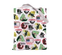FEELMEM Objectum Lover - Bolsa de hombro con temática de robot, equipo de robótica, regalo de agradecimiento, tecnología, regalo de ingeniero robótico (beige)