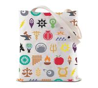 FEELMEM Percy - Bolsa de regalo para amantes de la película con símbolo de Dios griego, mitología griega, regalo para fanáticos de la mitología griega, beige, 1