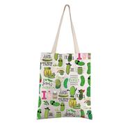 FEELMEM Pickles Gift Funny Dill Pickle Gift Vegetarian Gift Pickle Lovers Tote Bag Pickled Food Enthusiasts Gift