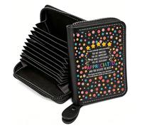 FEELMEM Regalos de agradecimiento para compañeros de trabajo, cita motivacional, tarjetero, cartera con cremallera, para colegas, empleados, amigos, gracias