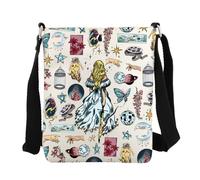 FEELMEM Singer Music Tour - Bolso cruzado para conciertos, regalo para fanáticos de la música, álbum de personajes, bolsa de hombro para fanáticos de cantantes, beige