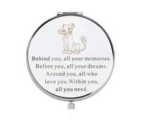 FEELMEM The Lion Inspire Gift Lion Espejo compacto Inspiración Regalo Lion Simba Fans Gift Behind You All Your Memories