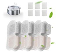 FEELNEEDY 6 Pezzi Filtri Fontanella per Gatti E 6 Pezzi Spugne di Ricambio per Pompe, Filtrazione Quadripla, Adatto per FN-W14