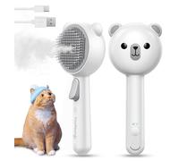 FEELNEEDY Cepillo para Gatos, Cepillo Vapor para Gatos con Botón de Liberación, Autolimpiable Recargable Furminator Gato