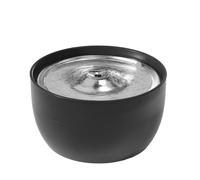 FEELNEEDY Fuente para gatos - Fuente para gatos de 3 L silenciosa con filtro de carbón activo - Cuenco de acero inoxidable - Depósito de agua transparente - Fuente de agua para gatos - Negro