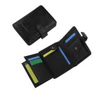 Feelorna Cartera para hombre, gran capacidad, piel sintética, monedero con compartimento para monedas, funda para tarjetas de crédito triple con 13 compartimentos para tarjetas de crédito y 3