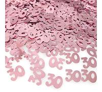 Feelorna Cumpleaños confeti lentejuelas, Metallic Glitter Foil lentejuelas cumpleaños Deco, Rose Gold Tabla de dispersión confeti Sprinkles para la fiesta de cumpleaños, aniversario de boda (30)