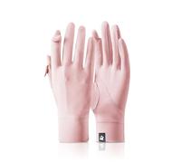 Feelorna Guantes de protección solar UV para mujer, guantes de sol transpirables de seda de hielo, guantes antideslizantes para bicicleta, dedos completos, guantes para pantalla táctil para exteriores